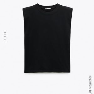 Zara shoulder pad shirt